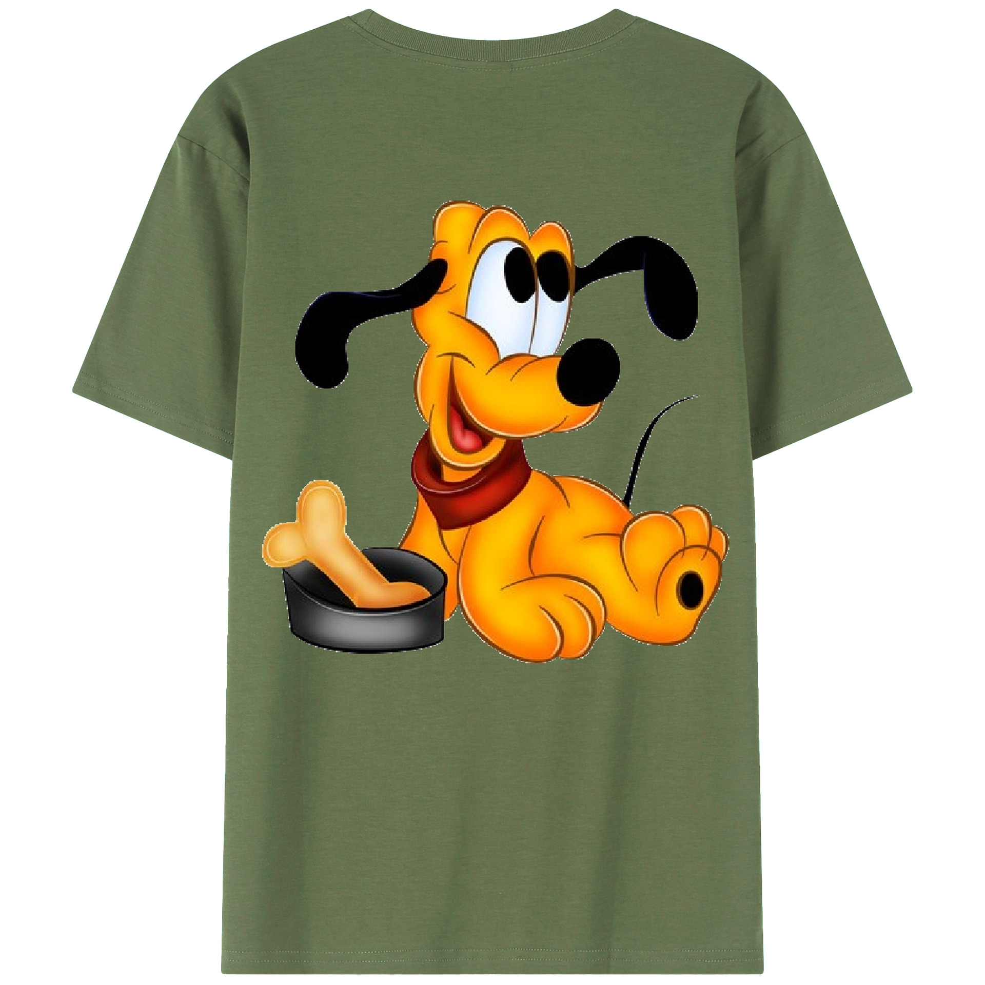 ミッキーマウス Mickey Mouse 綿100％ メンズ半袖Tシャツ（バックプリント） 通気性